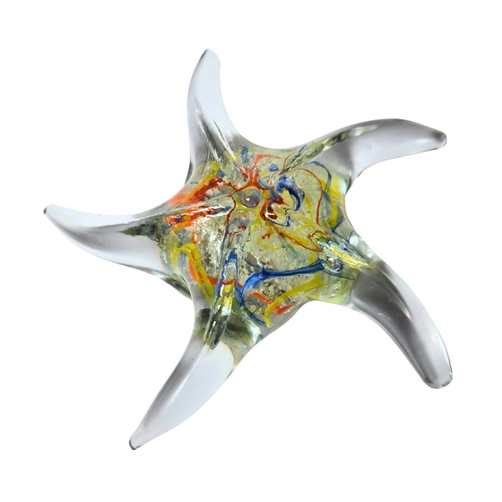 Dynasty Gallery Starfish Sea Star Multicolor Art Crystal Glowing Paperweight